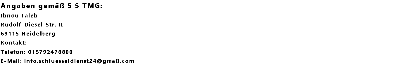Impressum - Schlüsseldienst Herne